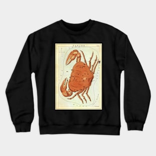 Cancer the Crab, from Urania's Mirror, Vintage Signs of the Zodiac Crewneck Sweatshirt